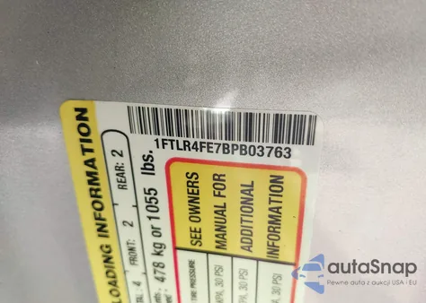 2011 Ford Ranger Sport from USA, damaged, VIN 1FTLR4FE7BPB03763